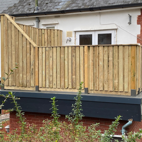 full roof balcony installation