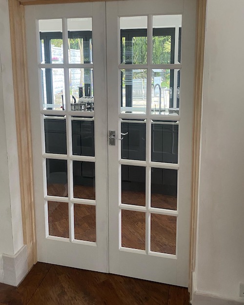 interior white french doors