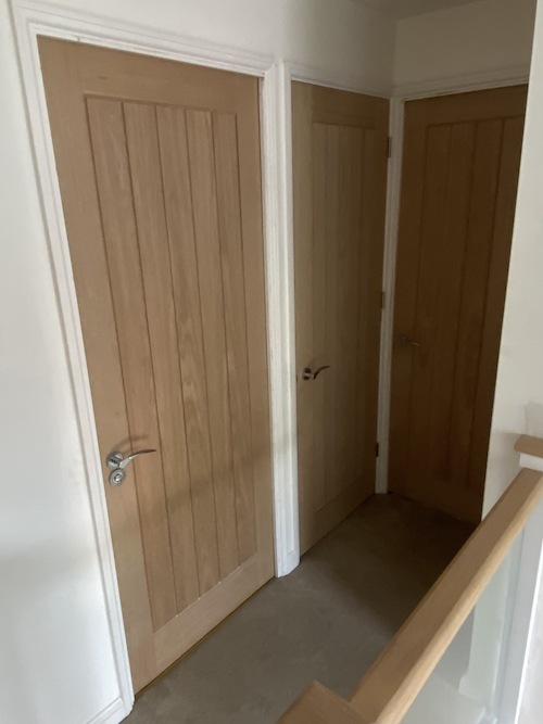 three new interior timber doors