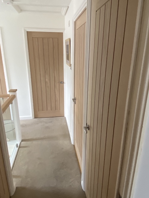 newly installed interior timber doors