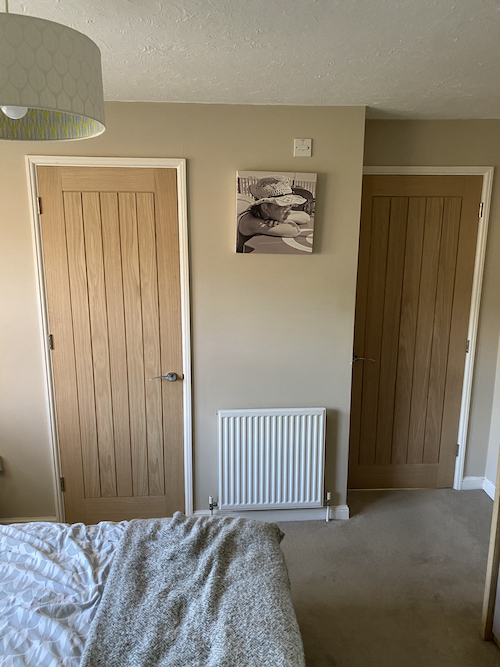 two new interior timber doors