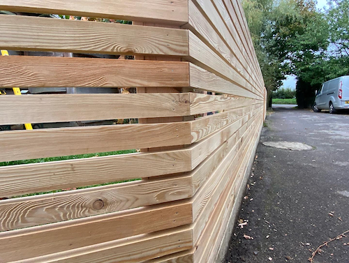 larch fence installation