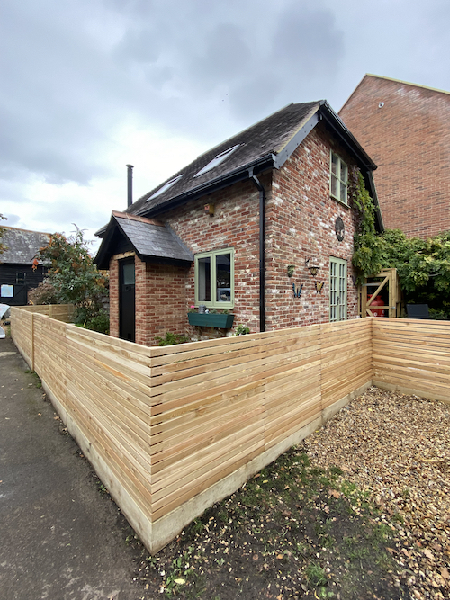 larch fence installation