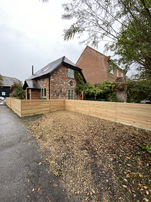 larch fence installation