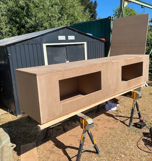 Piecing together shop shelving