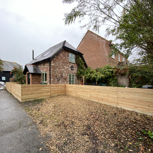 Full perimeter fencing installed around house